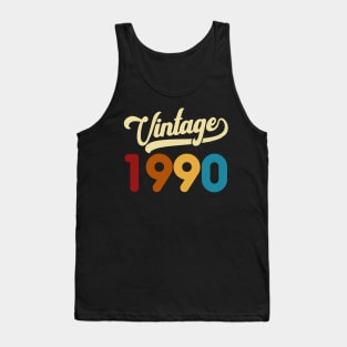 1990 Vintage Gift 30th Birthday Retro Style Tank Top